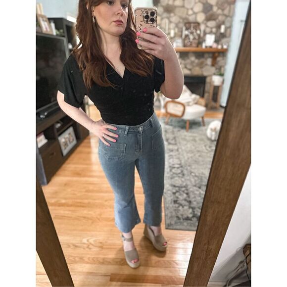 Denim cropped pants high rise - Picture 9 of 9